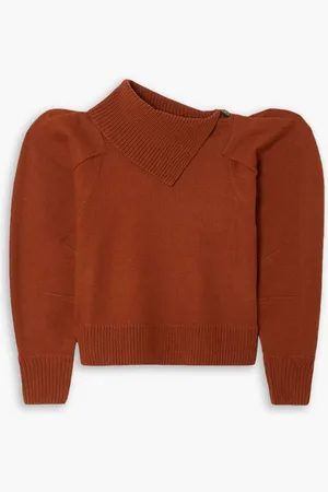 ULLA JOHNSON Riley asymmetric wool sweater - Red