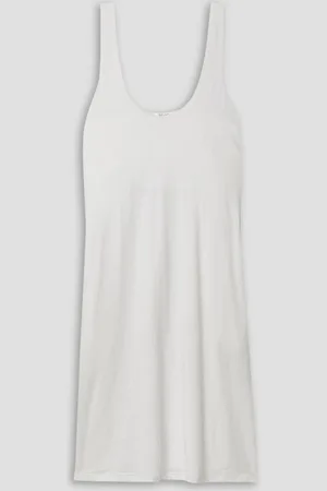 SKIN Catherine Pima cotton-jersey chemise - White