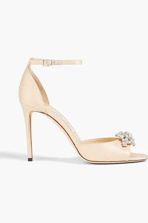 Jimmy Choo Crystal-embellished satin sandals