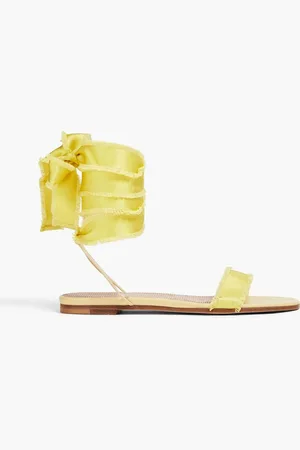 RED(V) Frayed satin sandals