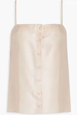 Loulou Studio Galoa silk-twill top - Pink
