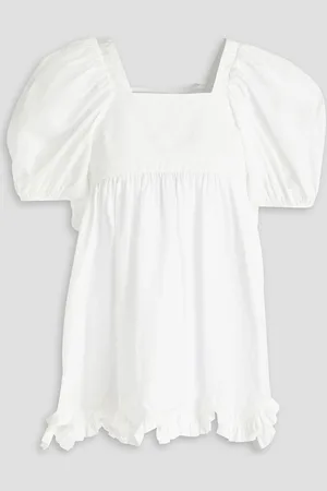 Cecilie Bahnsen Vega gathered taffeta top