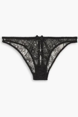 Agent Provocateur Vallentina embellished cutout Leavers lace briefs