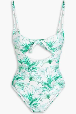 Melissa Odabash Amalfi cutout printed swimsuit