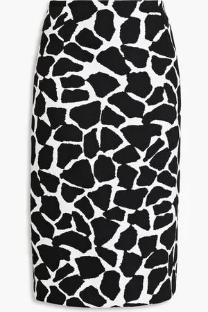 Carolina Herrera Printed wool-blend jacquard pencil skirt