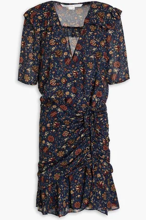 VERONICA BEARD Dakota floral-print crepe de chine mini wrap dress