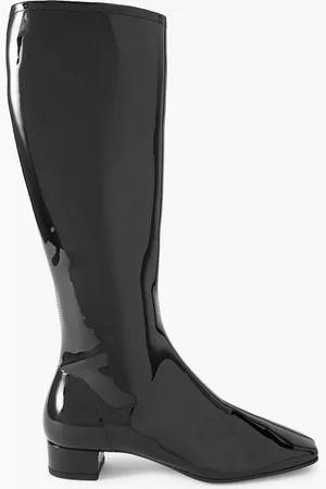 By Far Edie patent-leather knee boots