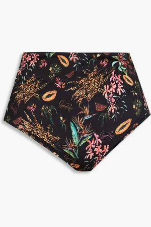 CHARO RUIZ IBIZA Printed high-rise bikini briefs