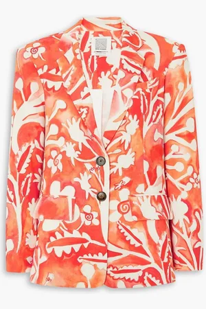 Rosie Assoulin Classic printed cady blazer - Orange