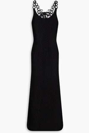Chloé Embellished pointelle-knit wool maxi dress