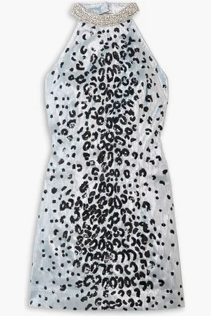Miss Sohee Crystal and sequin-embellished lamé mini dress - Metallic