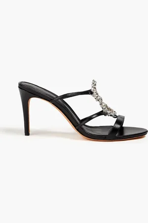 ALEXANDRE BIRMAN Alice crystal-embellished leather mules