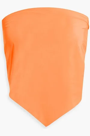 tibi Strapless shell top