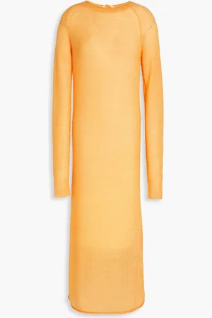 Acne Studios Metallic knitted midi dress