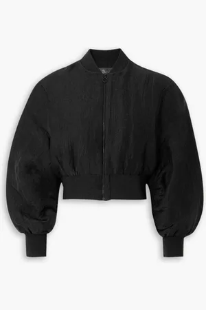 Cortana Bachata linen and silk-blend jacquard bomber jacket