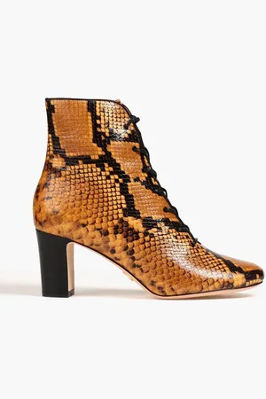 Tory Burch Vienna 70 snake-effect leather ankle boots