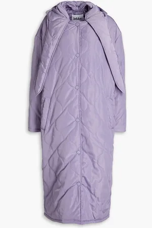Jakke Bonny quilted shell hooded coat - Purple