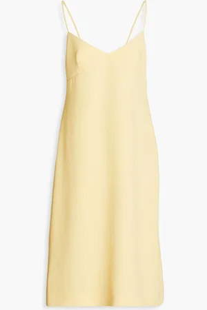 EMILIA WICKSTEAD Tribu crepe midi dress - Yellow