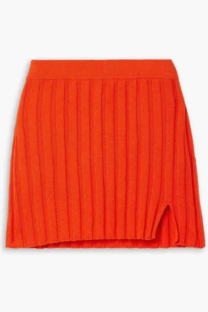 Altuzarra Amali ribbed cashmere and cotton-blend mini skirt