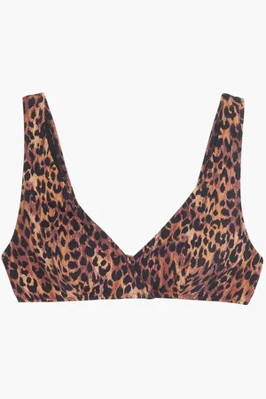 Solid The Annie leopard-print bikini top