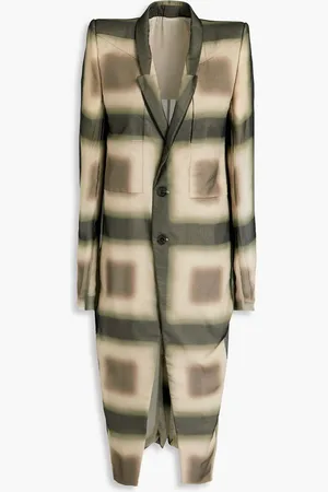 Rick Owens Printed silk-chiffon coat