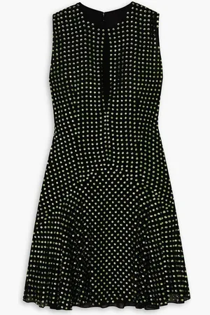 16Arlington Cutout crystal-embellished georgette mini dress