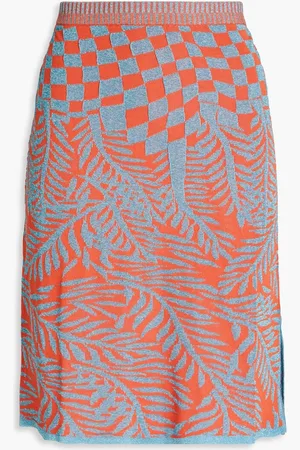Diane von Furstenberg Cruz metallic jacquard-knit mini skirt