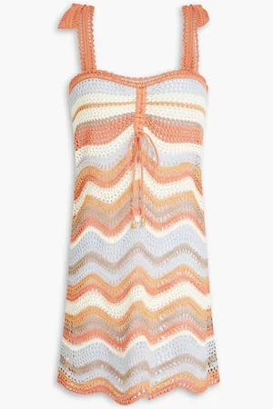 ZIMMERMANN Crocheted cotton mini dress - Orange