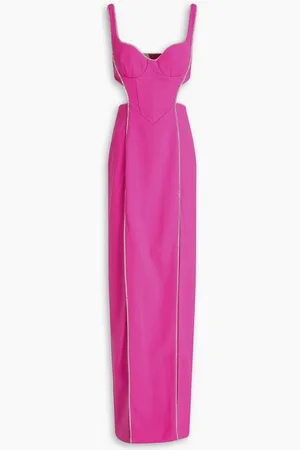 Zuhair Murad Cutout crystal-embellished crepe gown - Pink