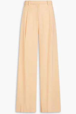 ROSETTA GETTY Wool-crepe wide-leg pants - Orange
