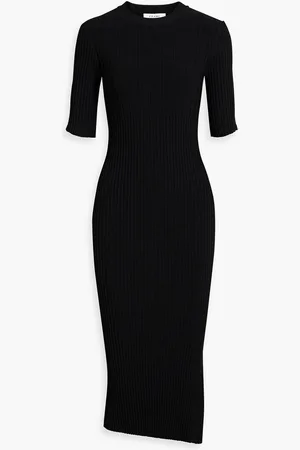 Frame Ribbed-knit midi dress
