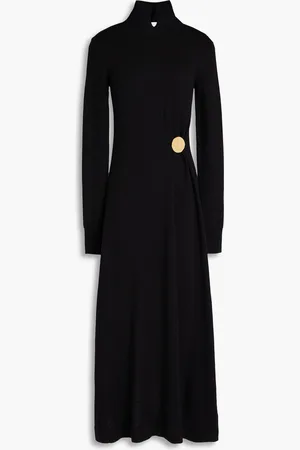 Jil Sander Embellished wool midi dress