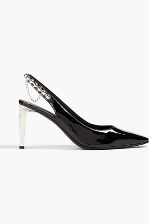 Giuseppe Zanotti Kurtney 85 embellished patent-leather slingback pumps