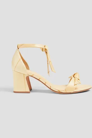 ALEXANDRE BIRMAN Clarita Curve 60 bow-detailed printed faux leather sandals - White