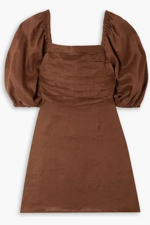 FAITHFULL THE BRAND Venezia pintucked linen midi dress