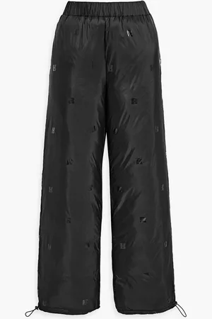 ROTATE Padded logo-print shell track pants