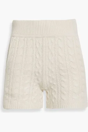 RAG&BONE Pierce cable-knit cashmere shorts - White