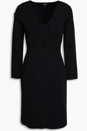 THEORY Cutout stretch-knit mini dress