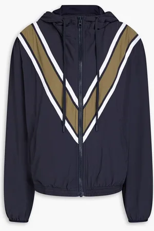 The Upside Lila striped shell track jacket - Blue