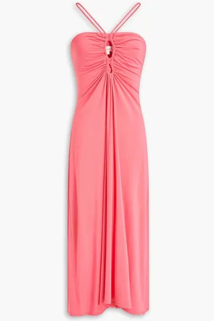 A.L.C. Julieta ruched cutout jersey midi dress