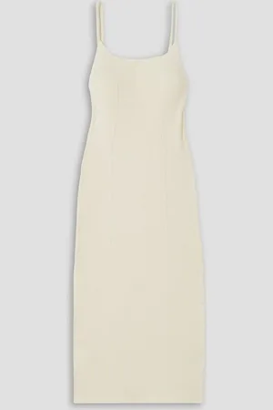 Haight Elisa ribbed stretch-knit midi dress - White