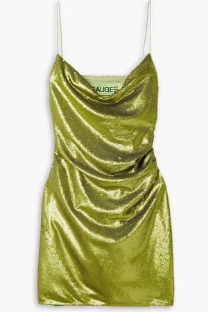 GAUGE81 Almora draped sequined tulle mini dress - Green