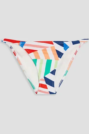 Solid Printed low-rise bikini briefs