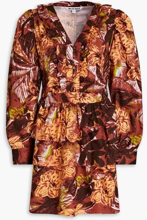 Walter Baker Josephina tiered printed cotton mini dress