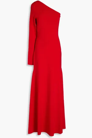 Victoria Beckham One-shoulder stretch-knit maxi dress