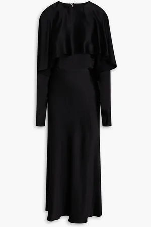 MATÉRIEL by Aleksandre Akhalkatsishvili Cape-effect satin-crepe midi dress