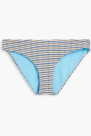ONIA Lily striped mid-rise bikini briefs - Blue