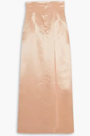Serafini Satin maxi skirt - Orange