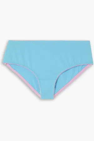 Dora Larsen Peony stretch-cotton briefs - Blue