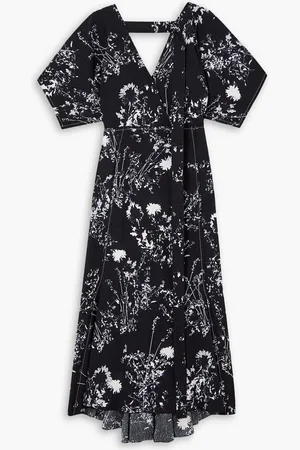 Victoria Beckham Floral-print crepon midi dress